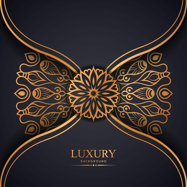 Luxury ornamental mandala background with royal golden color