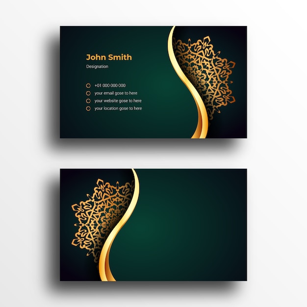 Luxury ornamental mandala business card.