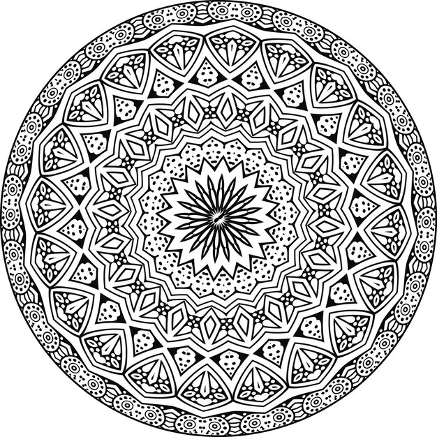Luxury Ornamental Mandala Design Background. Anti-Stress Therapy Patterns