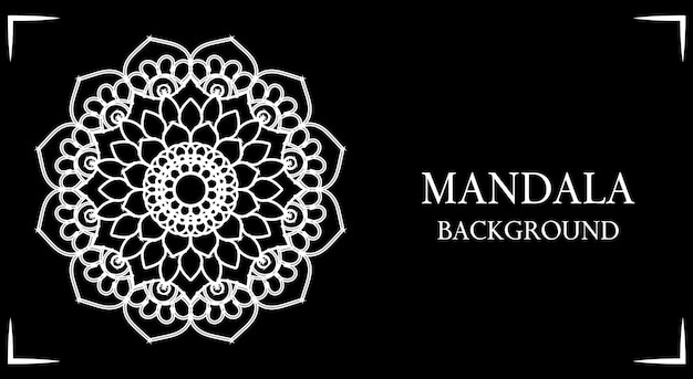 Luxury ornamental mandala design background in black and white