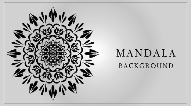 Luxury ornamental mandala design background in black and white