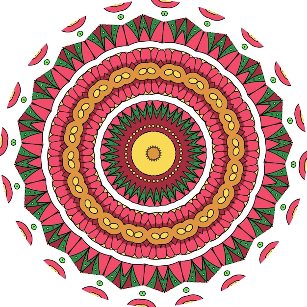 Vector luxury ornamental mandala design background colorful. unusual flower shape.
