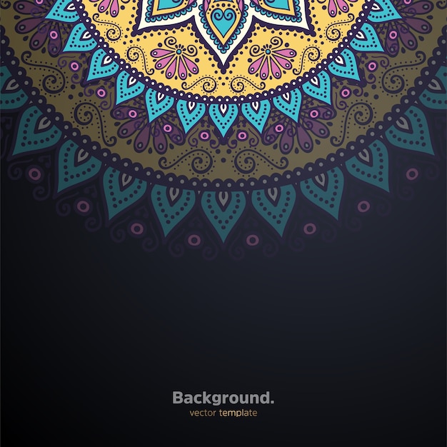 Luxury ornamental mandala design background colorful