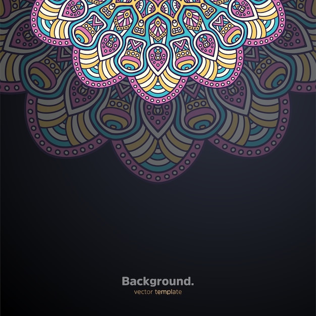 Vector luxury ornamental mandala design background colorful