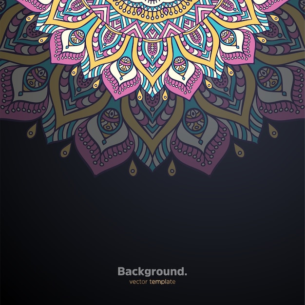 Luxury ornamental mandala design background colorful