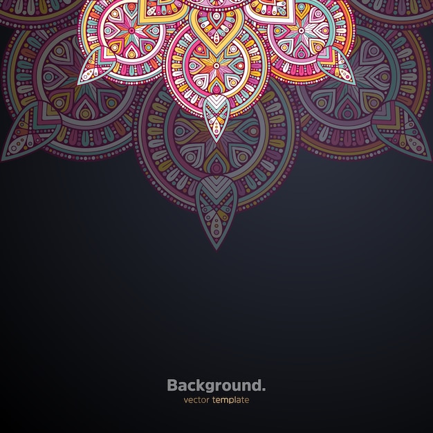 Vector luxury ornamental mandala design background colorful