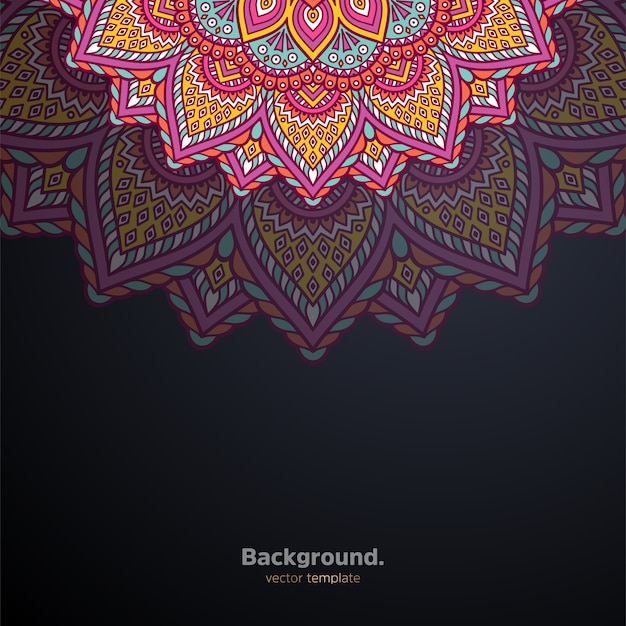 Luxury ornamental mandala design background colorful