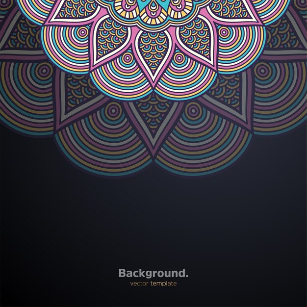 Luxury ornamental mandala design background colorful