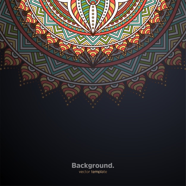 Vector luxury ornamental mandala design background colorful