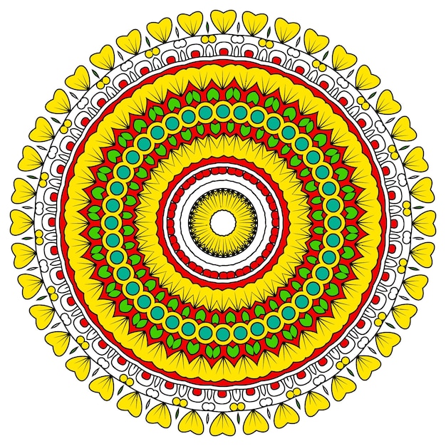 Luxury Ornamental Mandala Design Background Colorful