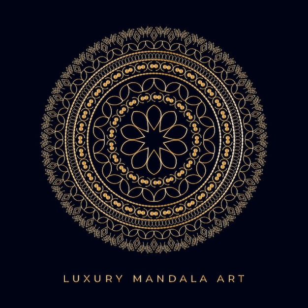 Luxury ornamental mandala design background free vector