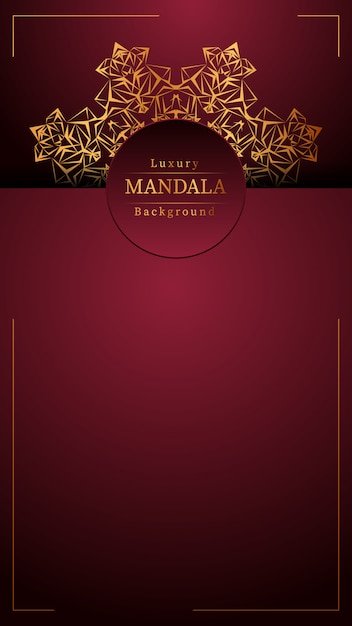 Vector luxury ornamental mandala design background in gold color, luxury mandala background for wedding invitation, book cover