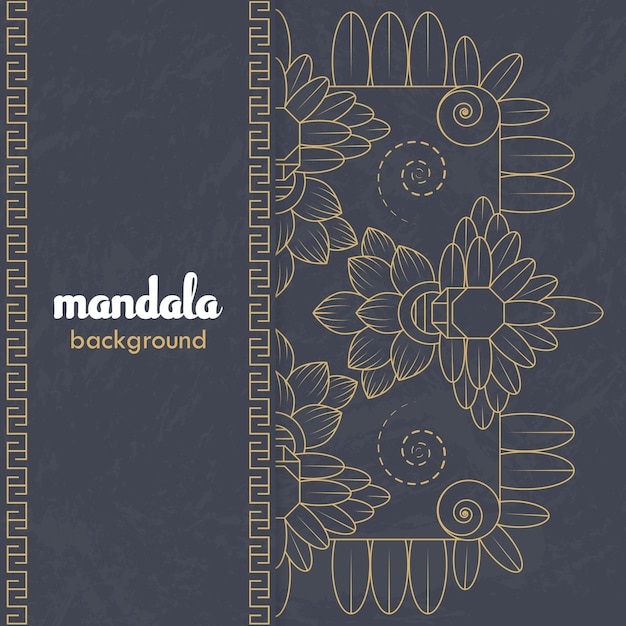 Luxury ornamental mandala design background in gold color vector