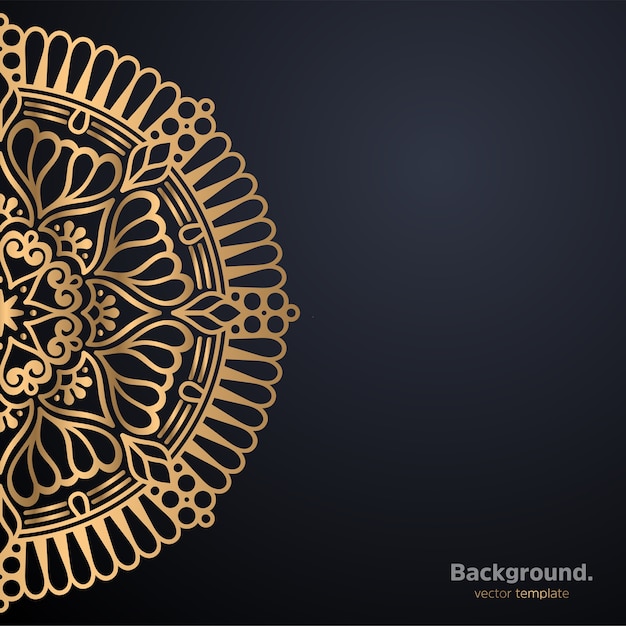 Luxury ornamental mandala design background in gold color