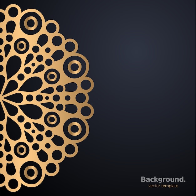 Luxury ornamental mandala design background in gold color