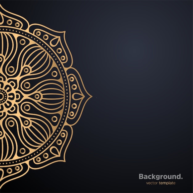 Luxury ornamental mandala design background in gold color