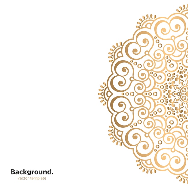 Luxury ornamental mandala design background in gold color