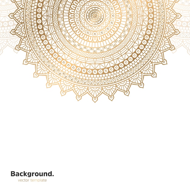 Luxury ornamental mandala design background in gold color