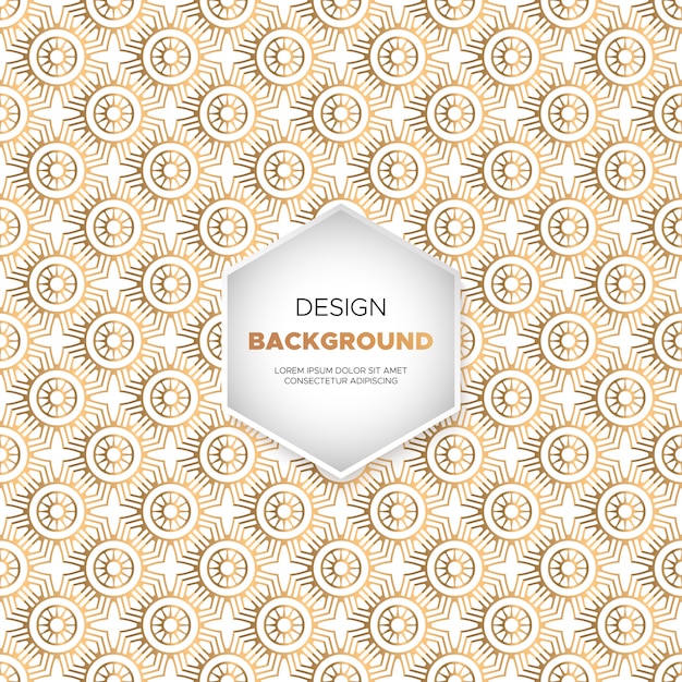 Luxury ornamental mandala design background in gold color