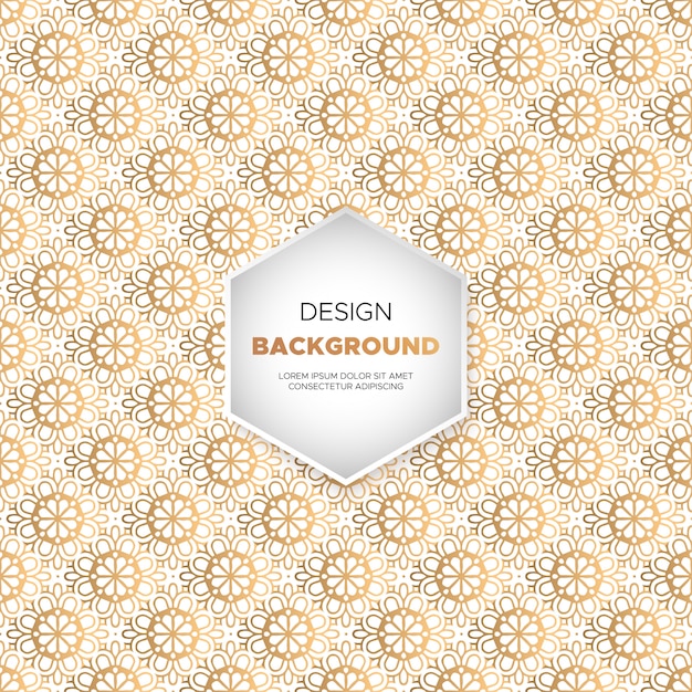 Luxury ornamental mandala design background in gold color