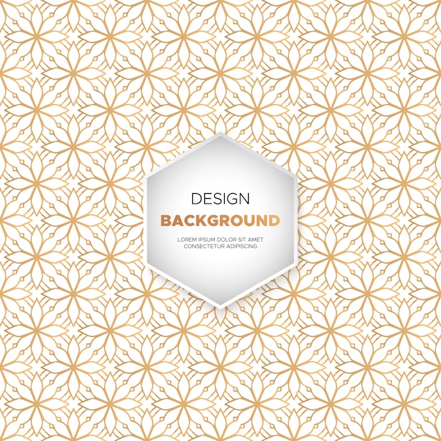 Luxury ornamental mandala design background in gold color