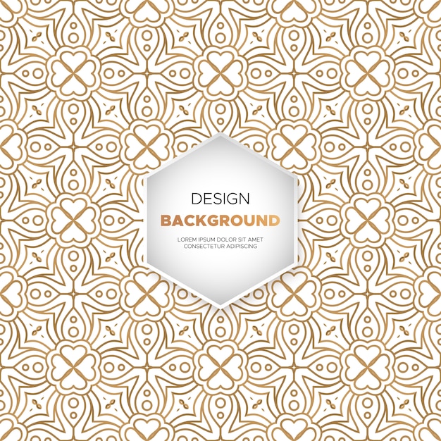 Luxury ornamental mandala design background in gold color