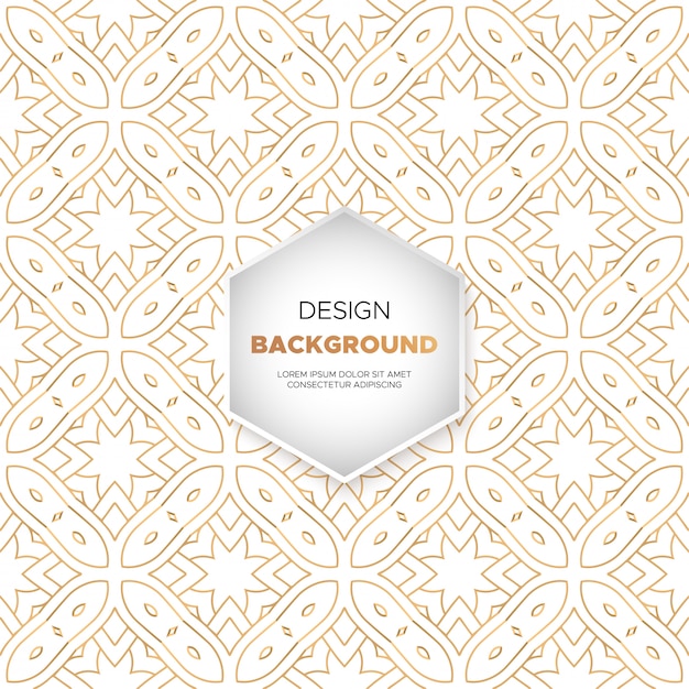 Luxury ornamental mandala design background in gold color