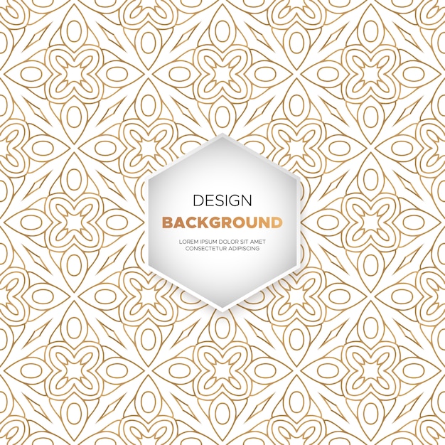 Luxury ornamental mandala design background in gold color