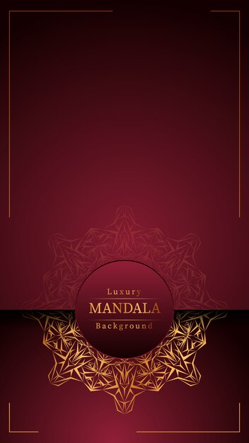 Luxury ornamental mandala design background in gold color