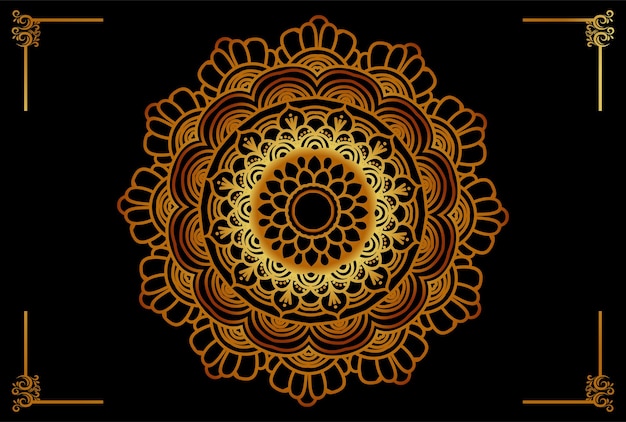 Premium Vector | Luxury ornamental mandala design background in gold color