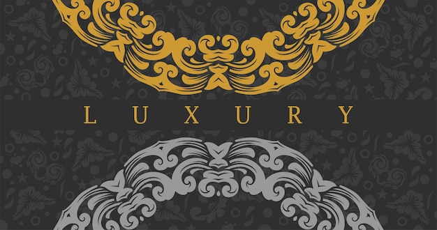 Luxury ornamental mandala design background in gold color