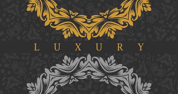 Vector luxury ornamental mandala design background in gold color