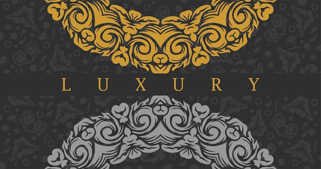 Luxury ornamental mandala design background in gold color