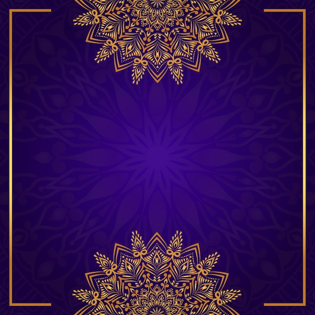 Luxury ornamental mandala design background in gold color