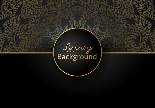 luxury ornamental mandala design background in gold color