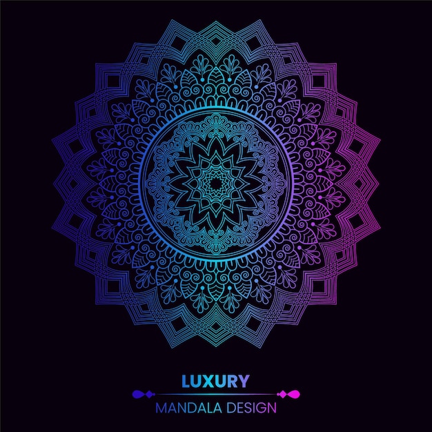 Luxury ornamental mandala design background in multicolor