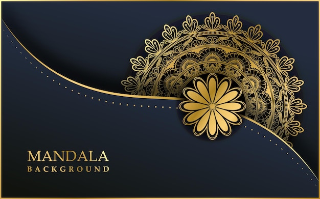 Sfondo di design mandala ornamentale di lusso vettore premium