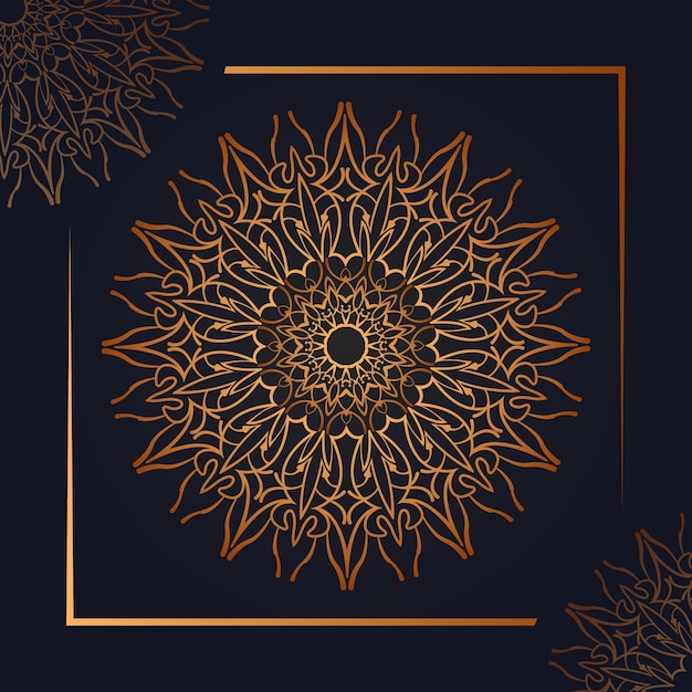 Luxury ornamental mandala design background premium vector