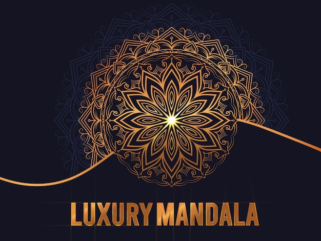 Modello di sfondo di design mandala ornamentale di lusso