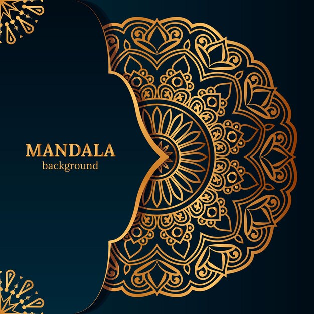 Vettore modello di sfondo di design di mandala ornamentale di lusso