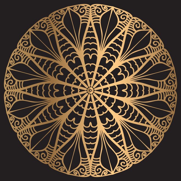 Роскошный декоративный дизайн фона мандалы Шаблон