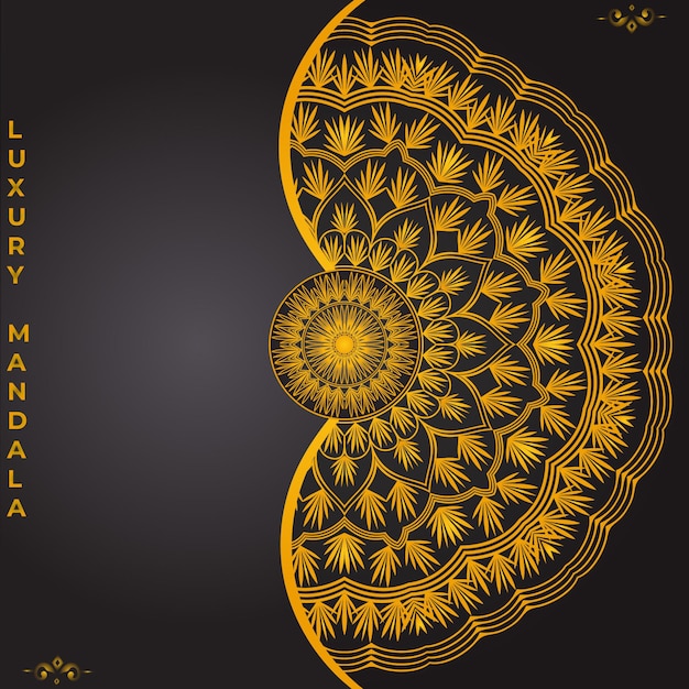 	
Luxury ornamental mandala design background template