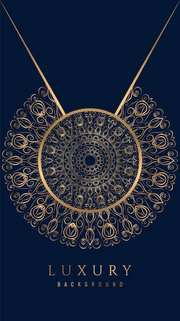 Luxury ornamental mandala design background with golden arabesque pattern arabic islamic east style