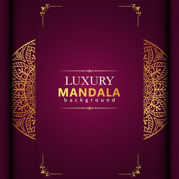 Vector luxury ornamental mandala design background with golden arabesque pattern arabic islamic style