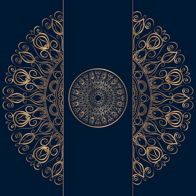 Luxury ornamental mandala design background with golden arabesque pattern east style