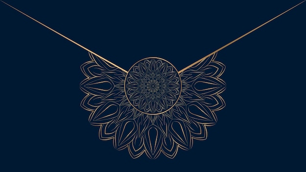 Luxury ornamental mandala design background with golden arabesque pattern east style