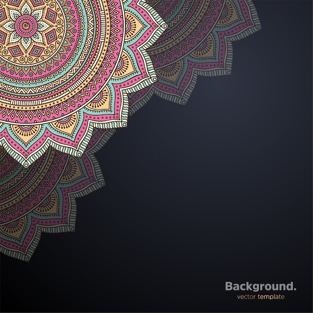 Vector luxury ornamental mandala design background