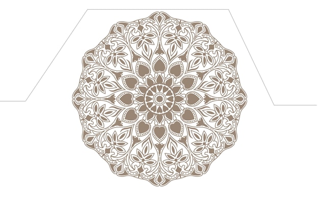 Luxury ornamental mandala design color Free Vector 2022