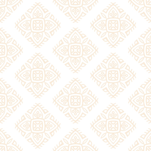 Luxury ornamental mandala design seamless pattern in gold color