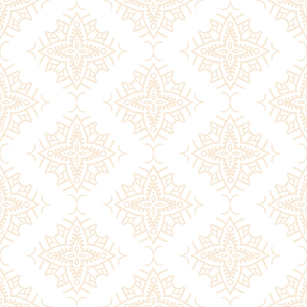 Luxury ornamental mandala design seamless pattern in gold color